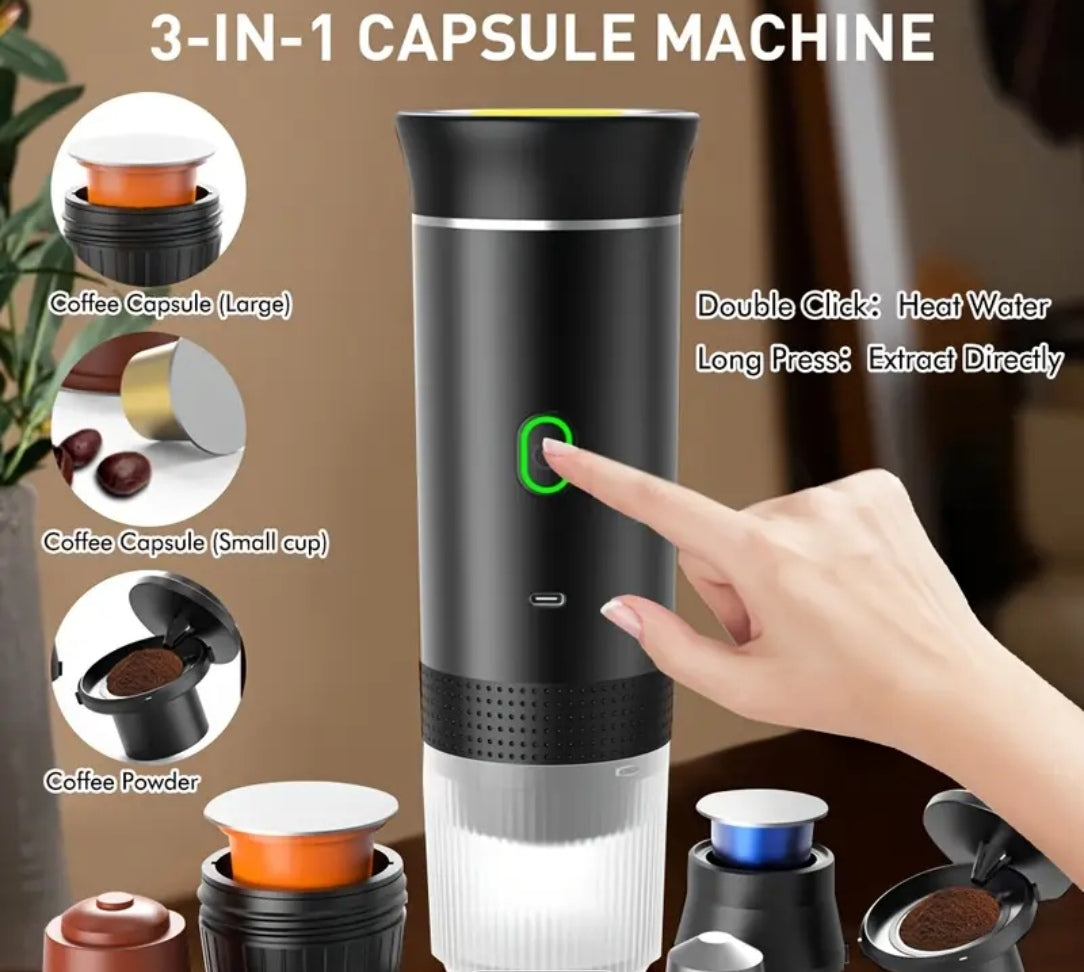 Rechargeable Capsule Based Mini Portable  Espresso Maker