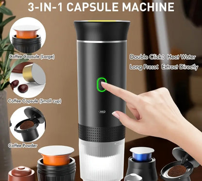 Rechargeable Capsule Based Mini Portable  Espresso Maker