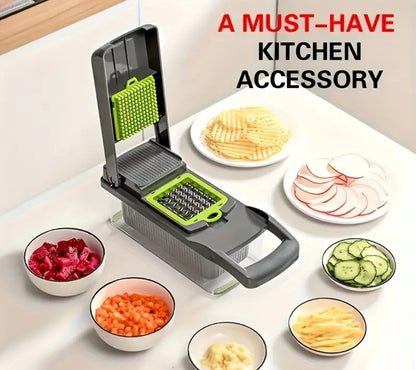 All-in-One Vegetable Chopper & Slicer with Storage Box – Fast, Easy & Mess-Free Prep