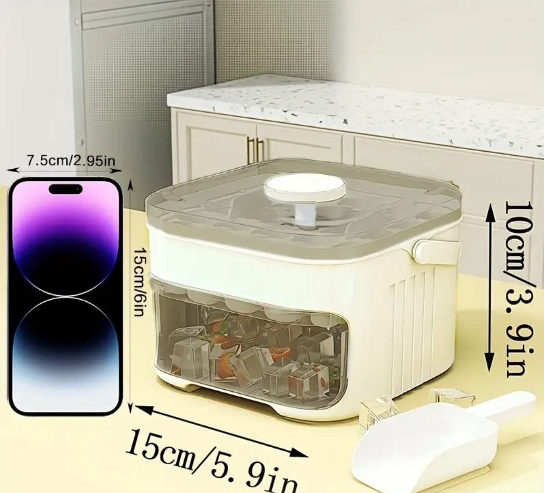 Premium Multi-Layer Ice Cube Maker & Fruit Storage Box