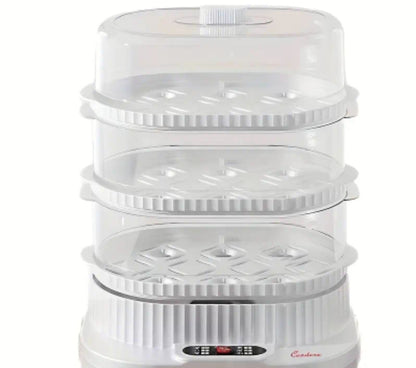 Ultimate 3-Tier Electric Food Steamer & Egg Cooker – Fast, Healthy, One-Touch Cooking
