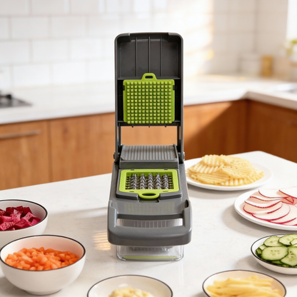 All-in-One Vegetable Chopper & Slicer with Storage Box – Fast, Easy & Mess-Free Prep