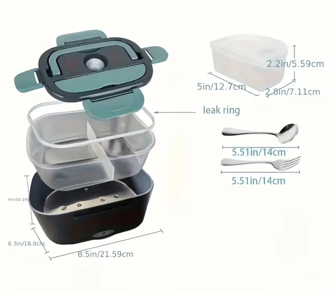 🔥 Electric Heated Lunch Box – Portable Food Warmer for Work, Travel & On-the-Go Meals