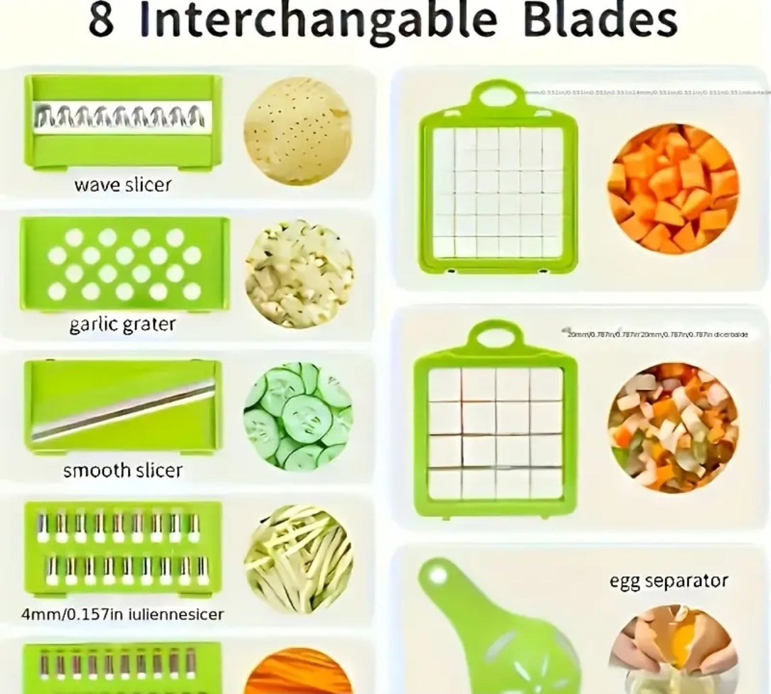 All-in-One Vegetable Chopper & Slicer with Storage Box – Fast, Easy & Mess-Free Prep