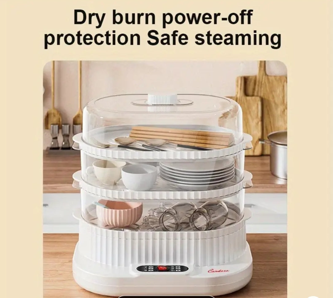 Ultimate 3-Tier Electric Food Steamer & Egg Cooker – Fast, Healthy, One-Touch Cooking