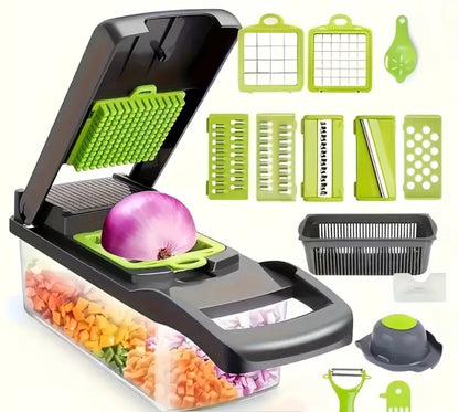 All-in-One Vegetable Chopper & Slicer with Storage Box – Fast, Easy & Mess-Free Prep