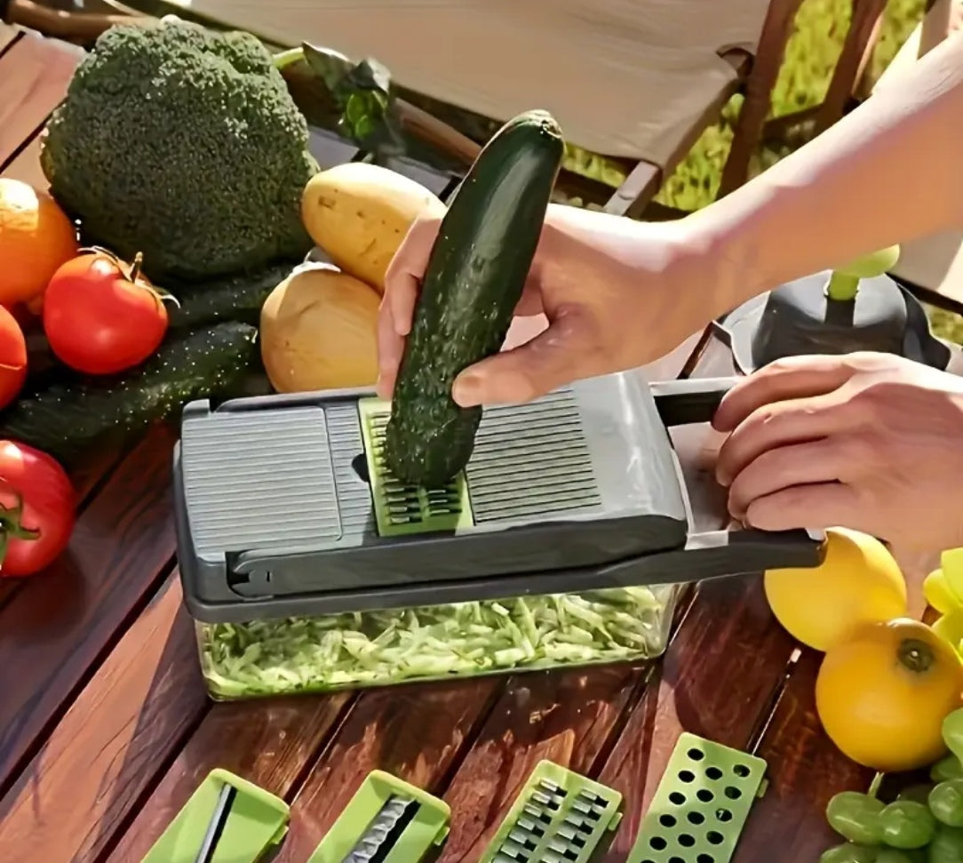 All-in-One Vegetable Chopper & Slicer with Storage Box – Fast, Easy & Mess-Free Prep