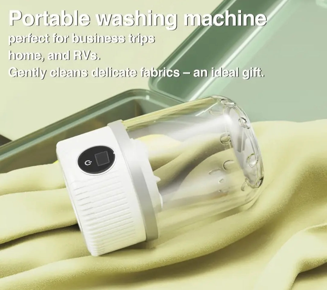 Portable Mini Washing Machine – Compact, Rechargeable & Travel-Ready Cleaner