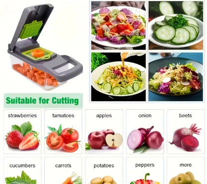 All-in-One Vegetable Chopper & Slicer with Storage Box – Fast, Easy & Mess-Free Prep